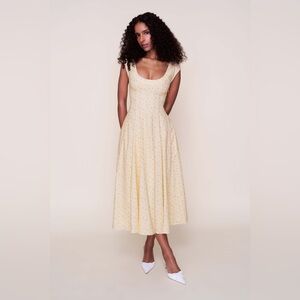 Danielle Guizio Floral Honey Butter Leila Dress